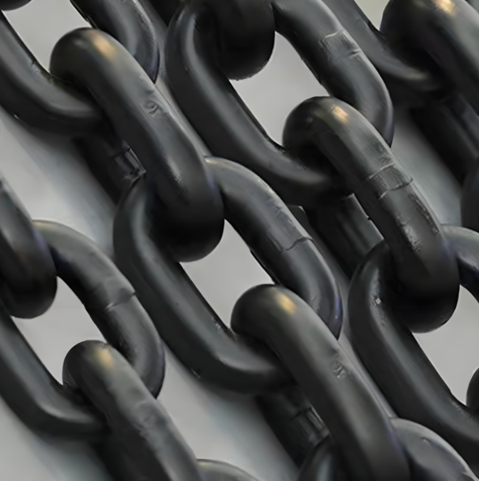 Mining Scraper Chain φ 34× 126 Manganese Steel Heat Treatment High-Strength Mining Round Link Chain