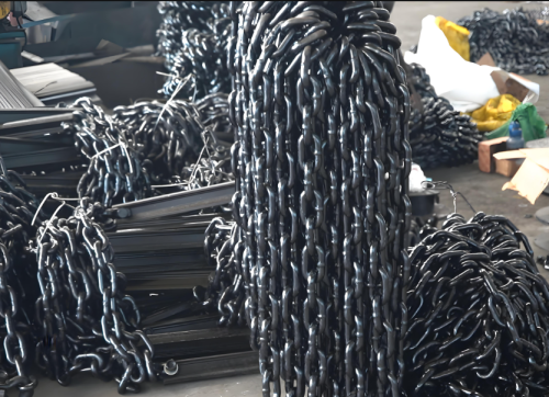 Mining Scraper Chain φ 10× 40 Manganese Steel Heat Treatment High-Strength Mining Round Link Chain SGB620/40T