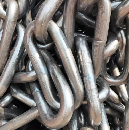 Mining Scraper Chain φ 18× 64 Manganese Steel Heat Treatment High-Strength Mining Round Link Chain