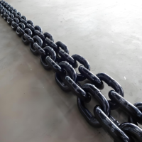 Mining Scraper Chain φ 26× 92 Manganese Steel Heat Treatment High-Strength Mining Round Link Chain