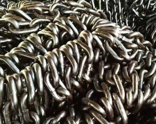 Mining Scraper Chain φ 14× 50 Manganese Steel Heat Treatment High-Strength Mining Round Link Chain