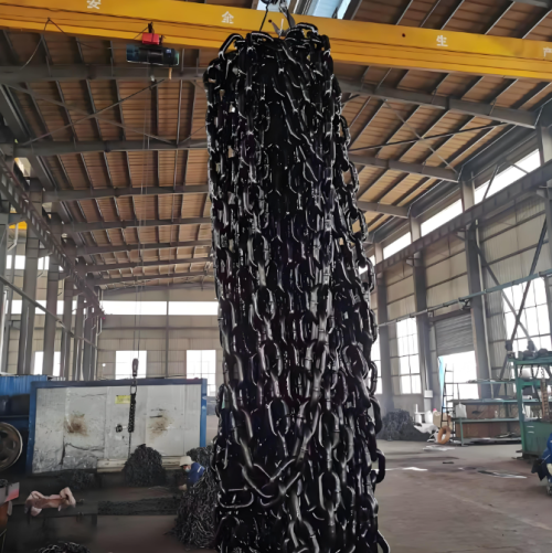 Mining Scraper Chain φ 14× 50 Manganese Steel Heat Treatment High-Strength Mining Round Link Chain