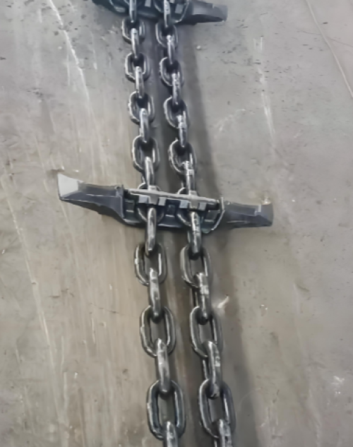 Mining Scraper Chain φ 48× 152 Manganese Steel Heat Treatment High-Strength Mining Round Link Chain